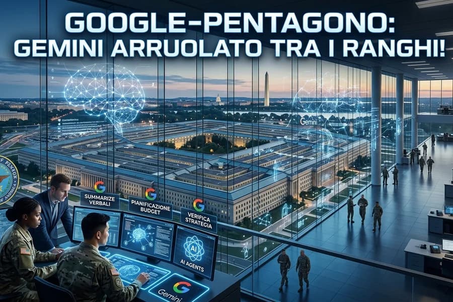 Il ritorno di Google nel settore bellico segna un cambio di rotta storico. Attraverso il portale GenAI.mil, l'IA gestisce già milioni di documenti, ma il vero salto di qualità sono gli 8 agenti preconfigurati capaci di pianificare strategie in linguaggio naturale. Mentre il Pentagono spinge per portare Gemini anche sulle reti segrete, emerge un problema di "human-in-the-loop": la tecnologia è così veloce che il personale militare non riesce a stare al passo con la formazione. Tra modifiche ai principi etici aziendali e la competizione con OpenAI e xAI, la corsa agli armamenti digitali ha ufficialmente superato il punto di non ritorno.