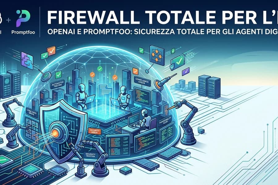 Riassunto Tecnico dell'Acquisizione: OpenAI ha acquisito Promptfoo per integrare strumenti di sicurezza avanzata in Frontier, la piattaforma dedicata agli agenti IA. L'obiettivo è automatizzare il debugging dei modelli linguistici, riducendo i tempi di verifica da mesi a pochi minuti. Punti chiave: 1. Interazione Reale: Maggiore protezione per gli agenti che operano su dati sensibili. 2. Trasparenza: Confermato il supporto al codice aperto; lo strumento permetterà ancora di confrontare le prestazioni di GPT, Claude e Gemini. 3. Visione: Il passaggio dell'IA da prototipo a sistema operativo industriale sicuro e affidabile.