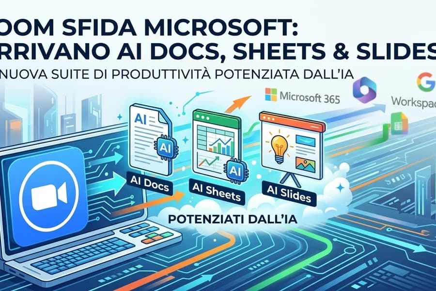 Zoom esce ufficialmente dal recinto delle videochiamate per diventare una piattaforma di produttività totale. La vera innovazione risiede nell'integrazione profonda: l'IA non si limita a scrivere testi, ma estrae dati dalle conversazioni audio/video per popolare fogli di calcolo e slide senza intervento manuale. A questo si aggiunge la possibilità di creare **agenti personalizzati** (piccoli assistenti digitali) senza saper programmare una riga di codice. È un tentativo audace di semplificare il flusso di lavoro, riducendo la frammentazione tra app diverse. In un mercato dominato da Microsoft 365 e Google Workspace, Zoom punta tutto sulla fluidità e sulla capacità dell'IA di "capire" il contesto lavorativo in tempo reale.