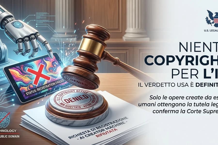 Riassunto del verdetto: perché cambia tutto? 🧵 1️⃣ Il Caso: Tutto nasce dal rigetto di "A Recent Entrance to Paradise", opera creata dalla "Macchina della Creatività". Senza autore umano, l'ufficio copyright ha detto NO. 2️⃣ La Regola: L'IA può essere usata come strumento (come un pennello o Photoshop), ma deve esserci un contributo umano "significativo" per ottenere protezione. 3️⃣ Le Conseguenze: Le aziende non possono più "blindare" legalmente contenuti generati in massa da algoritmi. Un vantaggio enorme per i creativi in carne e ossa che ora hanno un confine legale a protezione del loro lavoro. Il codice è uno strumento, non una firma. 💻✍️