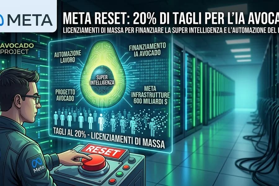 Zuckerberg sta trasformando Meta in un'entità ultra-snella. Entro il 2028, l'azienda prevede di investire 600 miliardi di dollari in infrastrutture, tagliando drasticamente il personale umano per puntare tutto sul progetto Avocado. Dopo i passi falsi di Llama 4 e il fallimento di Behemoth, Meta cerca il riscatto con un'automazione che permetterebbe a un singolo utente di gestire il lavoro di intere squadre. Tuttavia, i primi test di Avocado non convincono ancora: il rischio è quello di sacrificare il talento umano per un'intelligenza artificiale non ancora pronta a dominare il mercato. Un azzardo che sa di "tutto o niente".