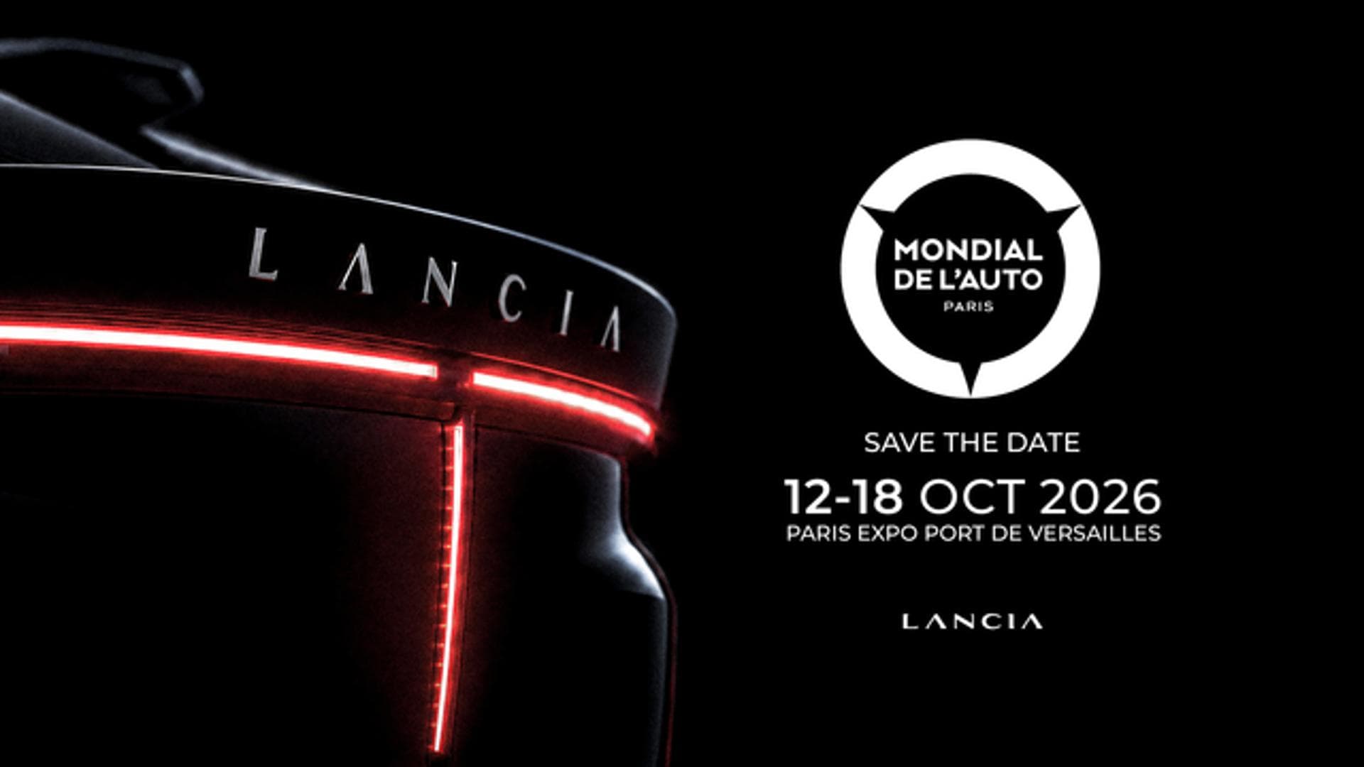 Lancia Gamma 2026 al Salone di Parigi, dettaglio posteriore
